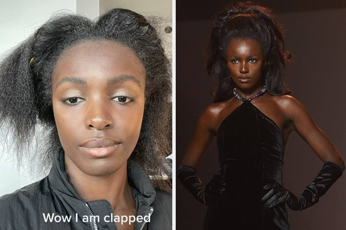 Black Top Model Leomie Anderson Had To Do Her Own Hair And Makeup For A Runway S..