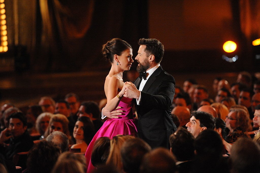 Sutton Foster (L) and Hugh Jackman at the TONY Awards