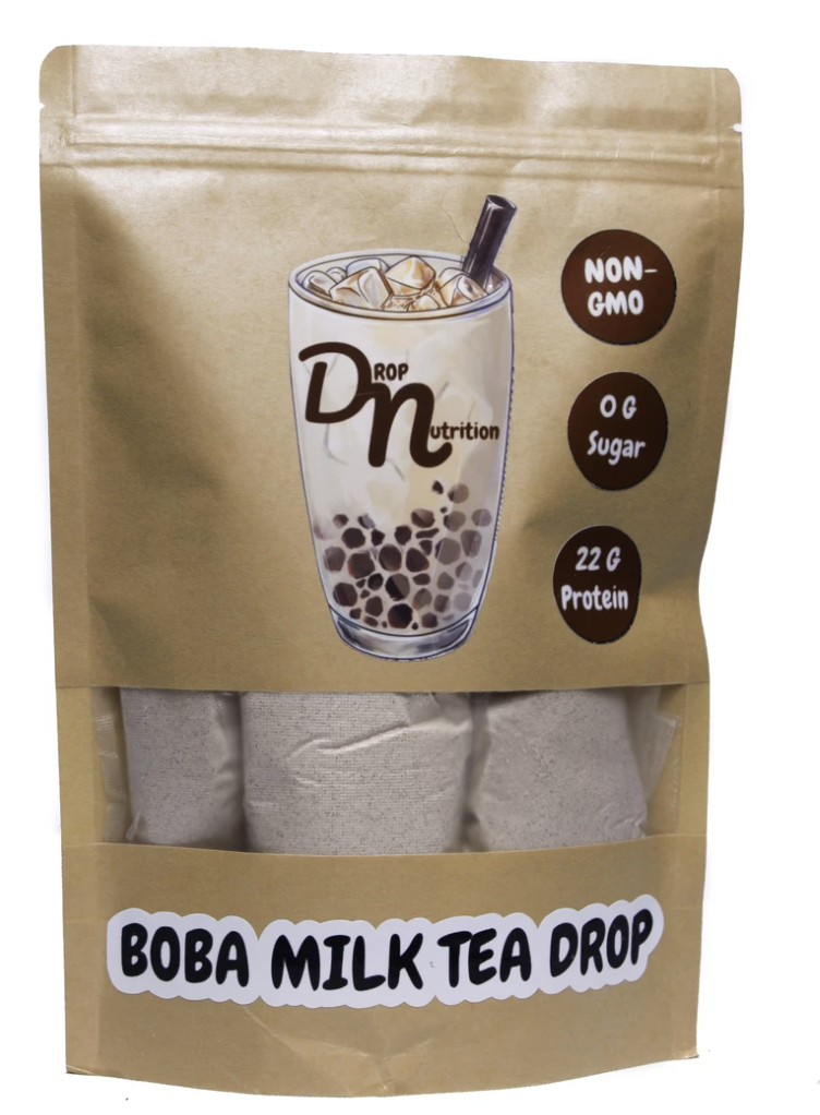Boba Milk Tea Protein Powder in a bag