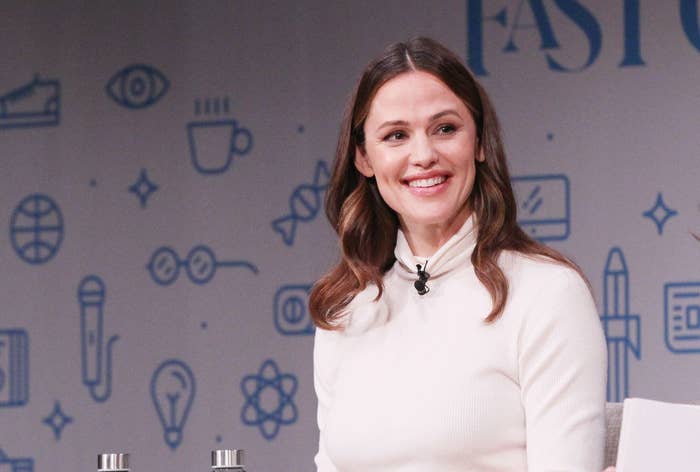 Jennifer Garner speaks onstage
