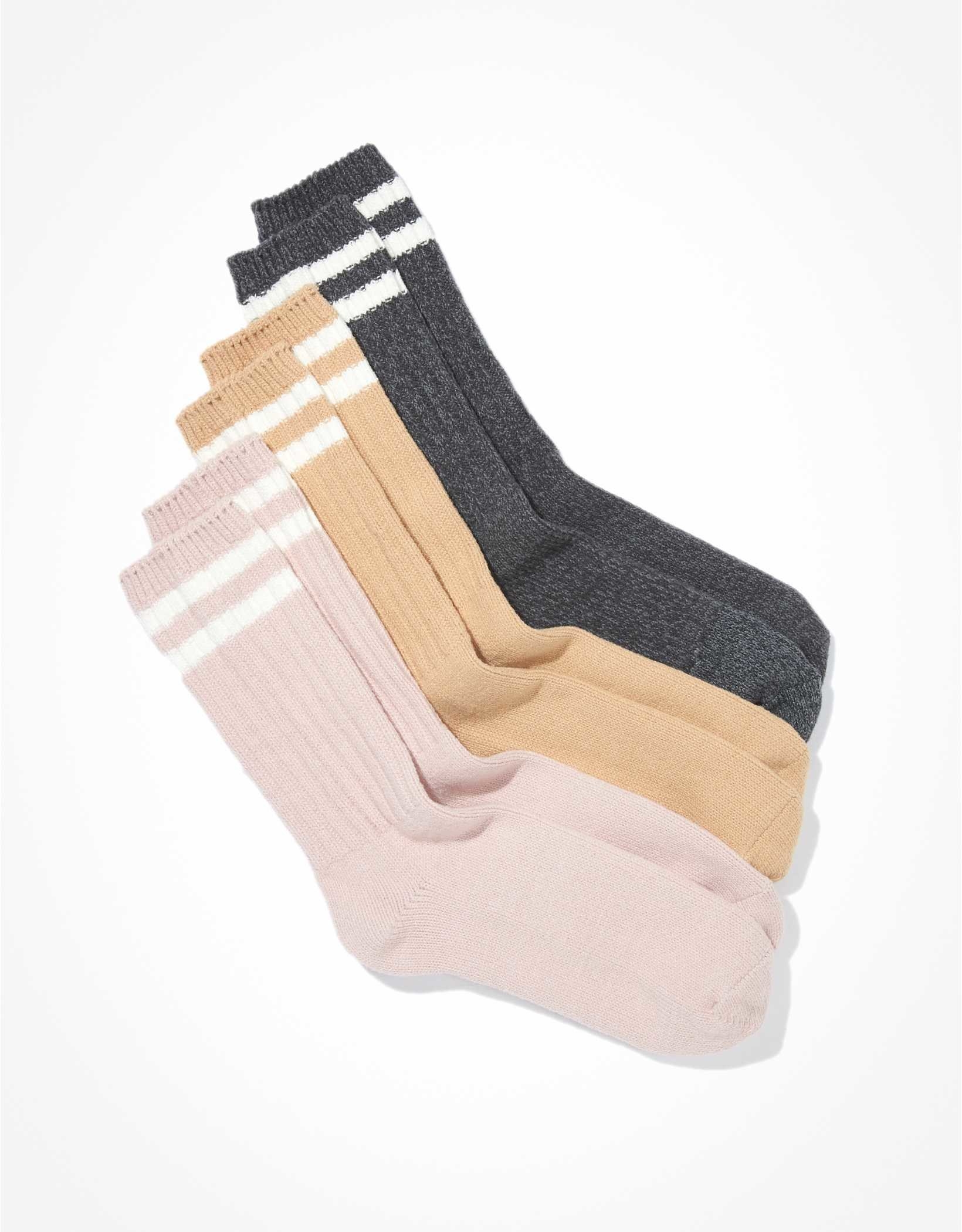A three pack of dad socks in three colors