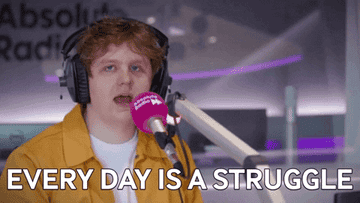 Gif of Lewis Capaldi saying &quot;every day is a struggle&quot;