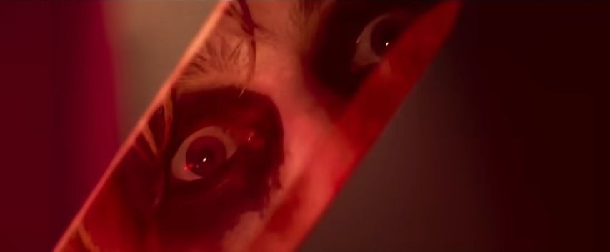 Ellie&#x27;s eyes reflected in a knife in &quot;Last Night in Soho&quot;