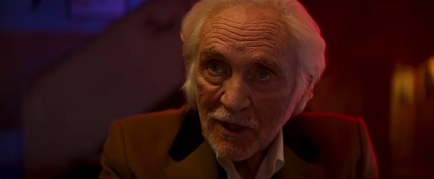 The Silver-Haired Gentleman talking to Ellie in &quot;Last Night in Soho&quot;