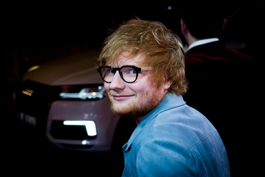 Ed Sheeran leaves the &#x27;Songwriter&#x27; premiere during the 68th Berlinale International Film Festival Berlin