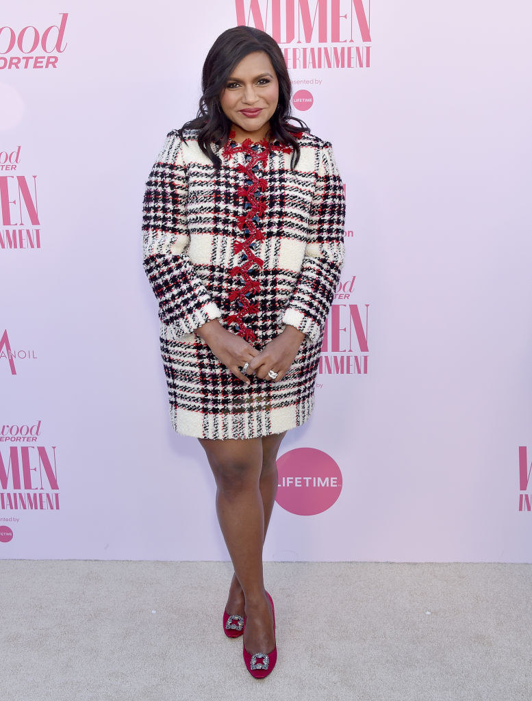 Mindy Kaling arrives at the Hollywood Reporter&#x27;s Annual Women in Entertainment Breakfast Gala