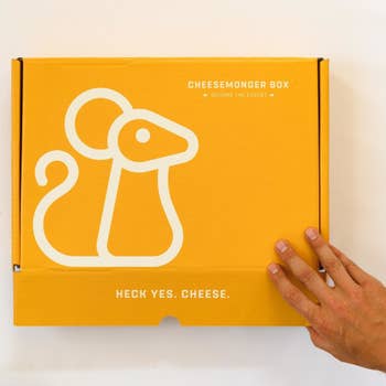 yellow packaging with mouse illustration