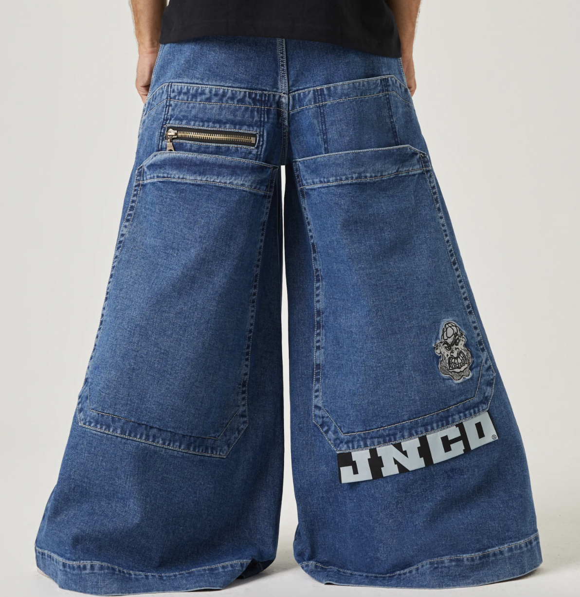 pair of JNCO jeans