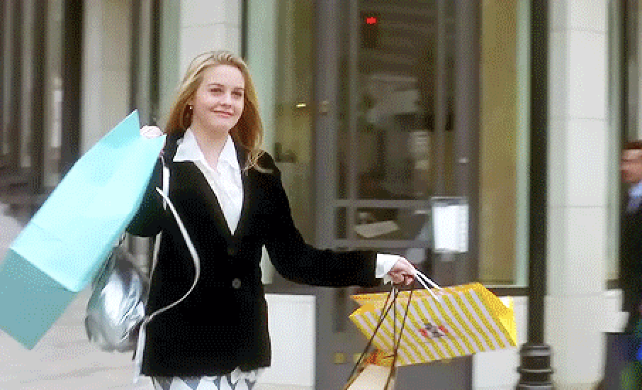 Cher shopping in clueless