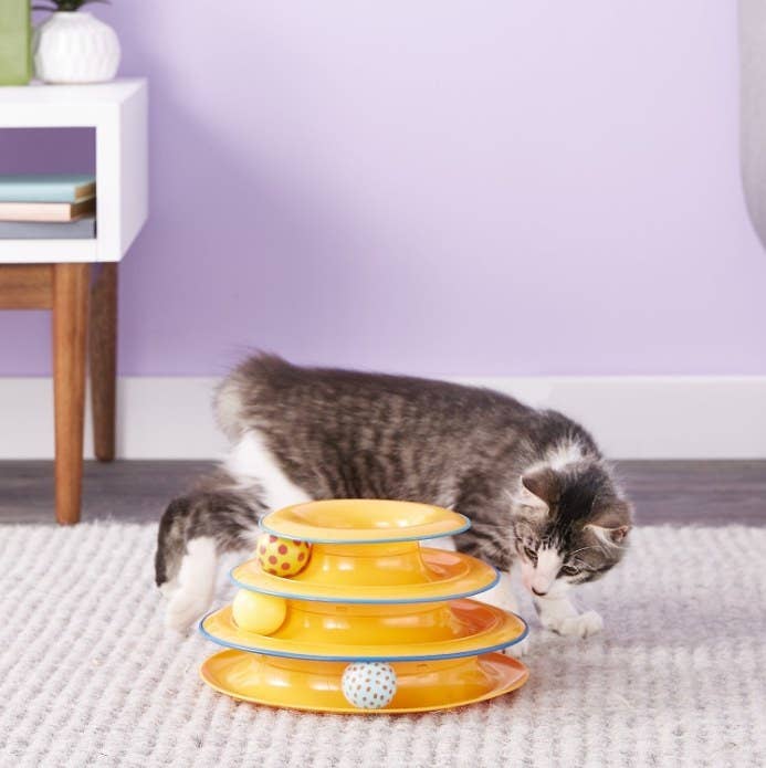 An image of a tower of tracks cat toy