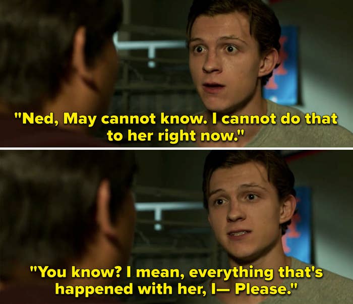 Peter telling Ned, &quot;I cannot do that to her right now. You know? I mean, everything that&#x27;s happened with her&quot;