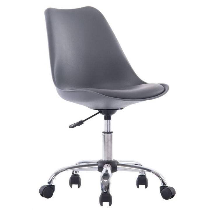Image of gray chair on white background
