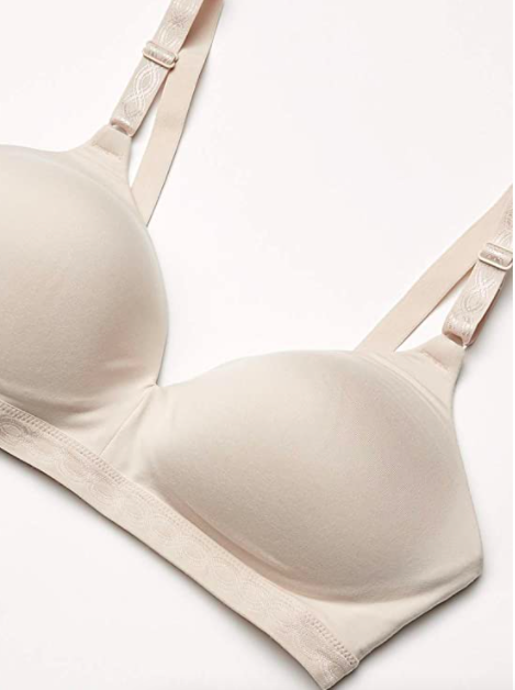 a soft wireless bra laid neatly on a simple background