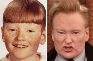 Conan as a boy and as an adult