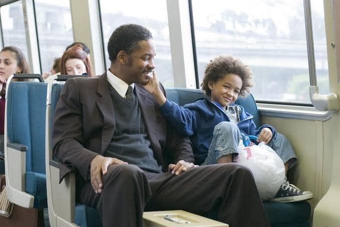 A still of Will Smith and Jaden Smith from the movie.