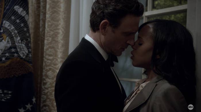 Fitz and Olivia about to kiss