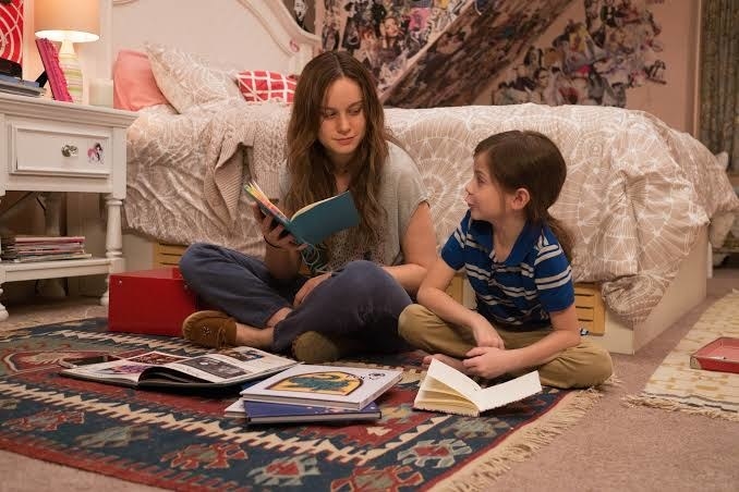 A still  of Brie Larson and Jacob Tremblay from the movie.