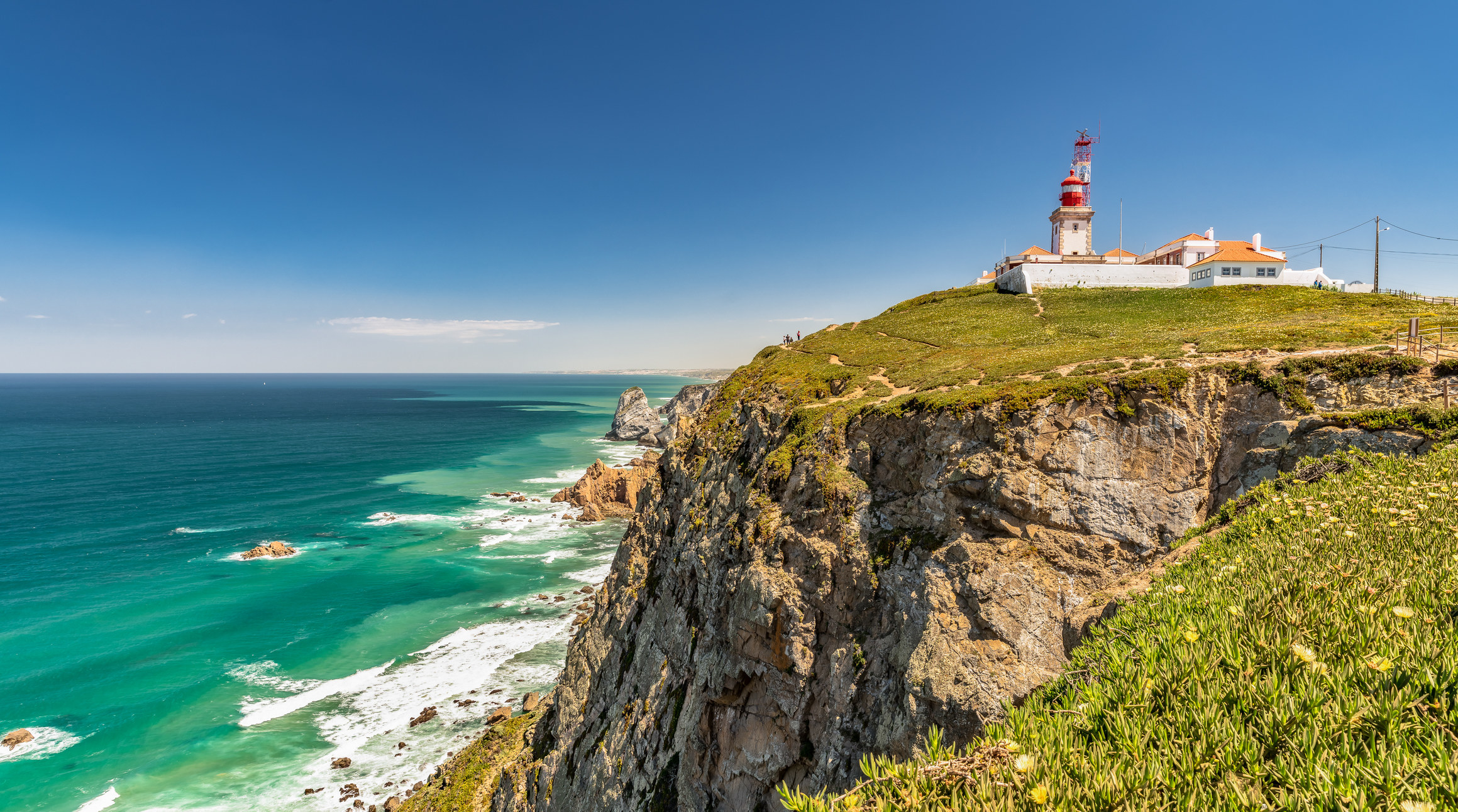 A lighthouse in Cabo de Roca, Portugal.
