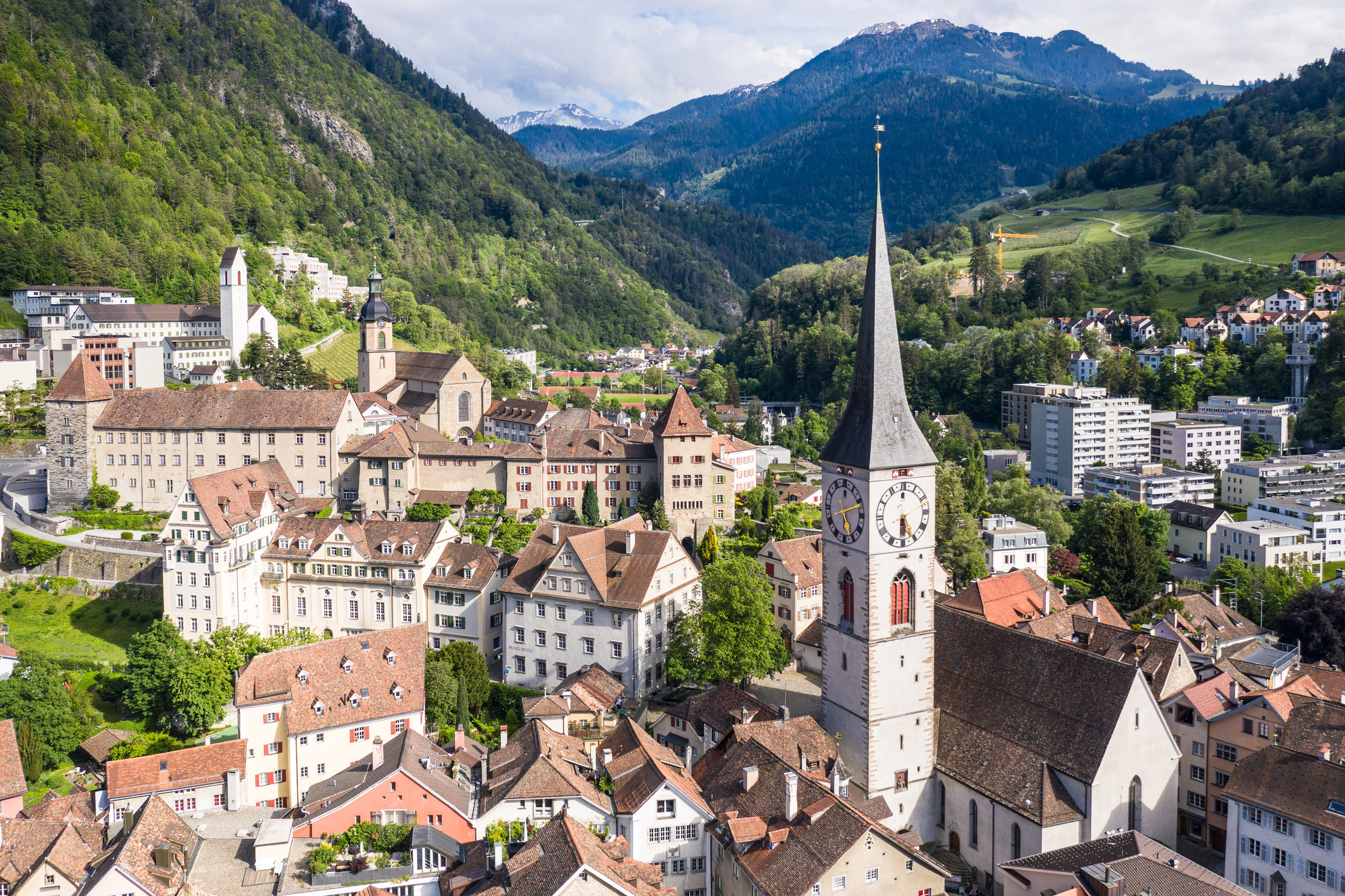 A Swiss mountain town.