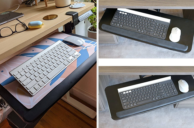 15 Under-Desk Keyboard Trays That'll Make Space On Your Desk For Your Snacks