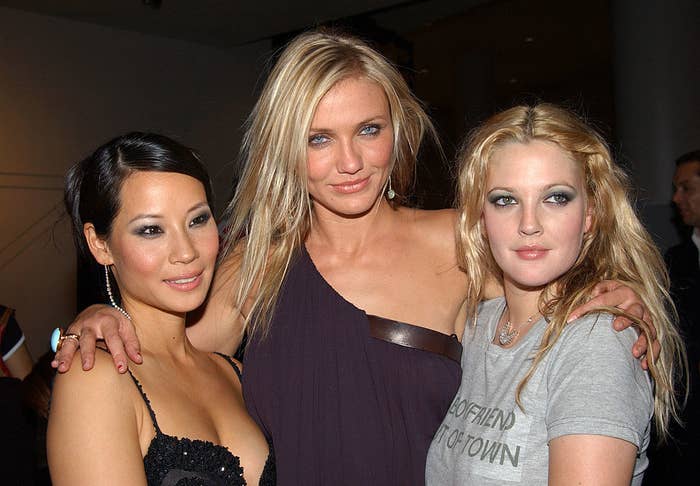 (L to R) Lucy Liu, Cameron Diaz and Drew Barrymore during &quot;Charlie&#x27;s Angels: Full Throttle&quot; New York City Premiere