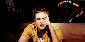 GIF of Robert Pattinson thinking