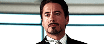 Tony saying &quot;I am iron man&quot; at the press conference