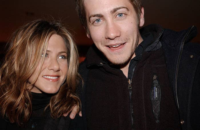 Jennifer Aniston and actor Jake Gyllenhaal attend the premiere of their movie &quot;The Good Girl&quot;