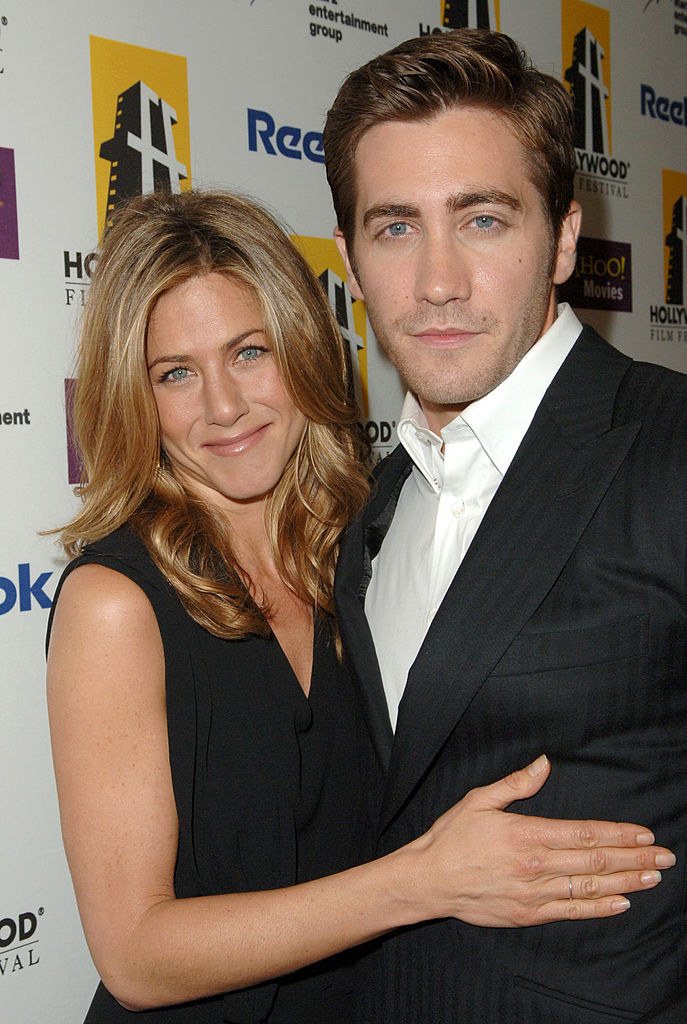 Jennifer Aniston (L) and Jake Gyllenhaal during 9th Annual Hollywood Film Festival Awards Gala Ceremony
