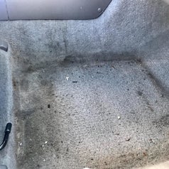 reviewer image of a dirty backseat