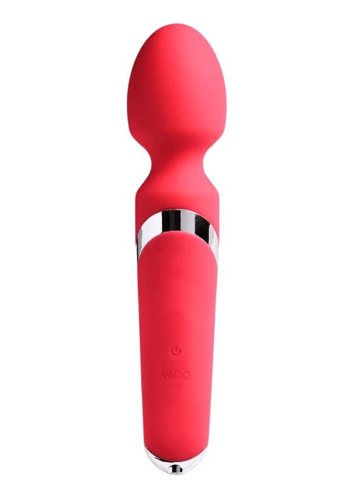 Red miniature wand vibrator