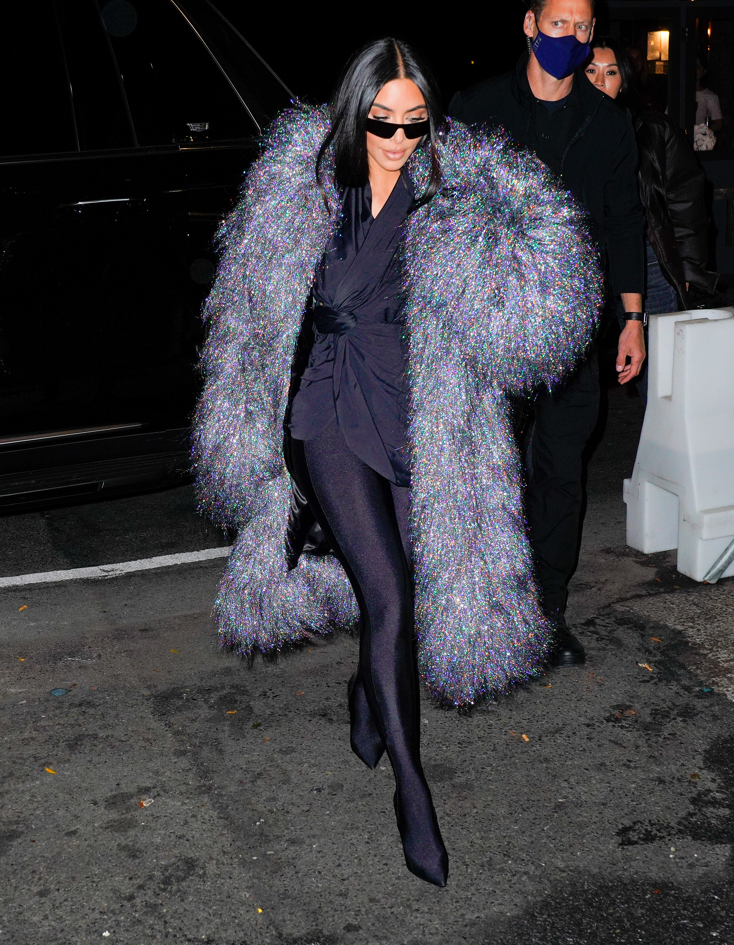 Kim Kardashian Goes To SNL Dinner In Balenciaga Coat