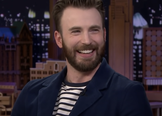Chris Evans as a guest on "The Tonight Show"