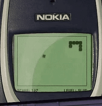 a nokia phone and snake game