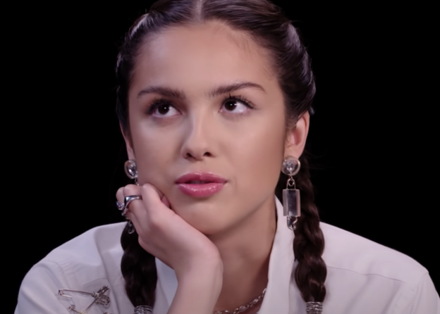 Olivia Rodrigo being interviewed