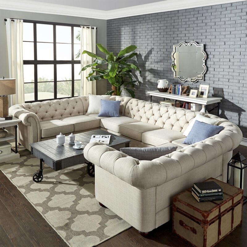 The large linen sectional