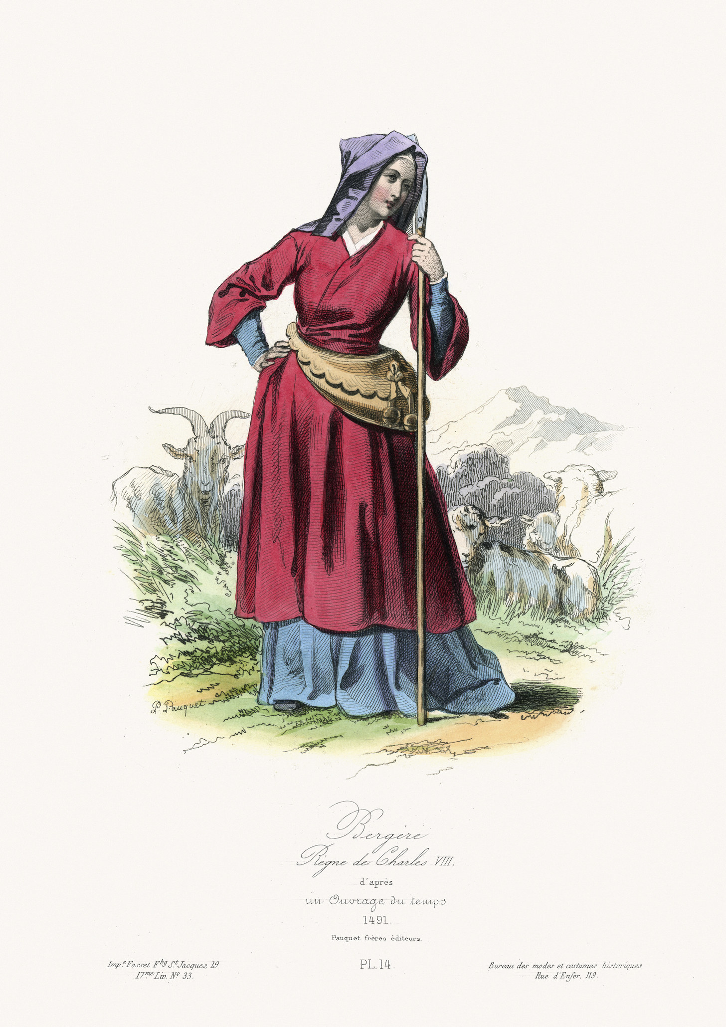 herder in colorful dress