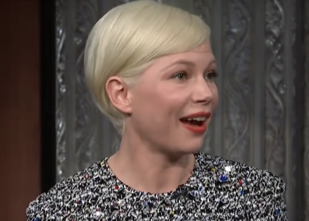 Michelle Williams being interviewed