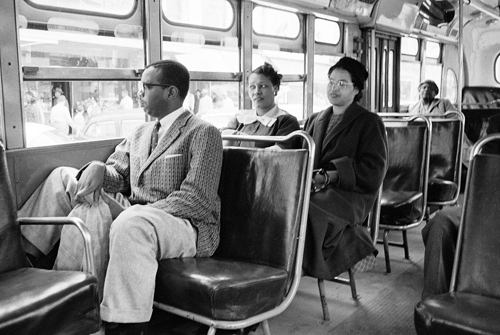 Rosa Parks on a bus