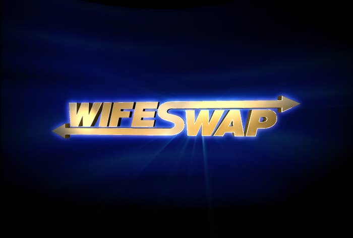 The logo and title card for Wife Swap