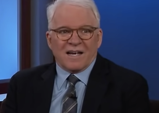 Steve Martin being interviewed