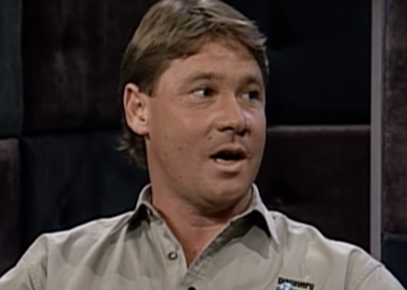 Steve Irwin being interviewed