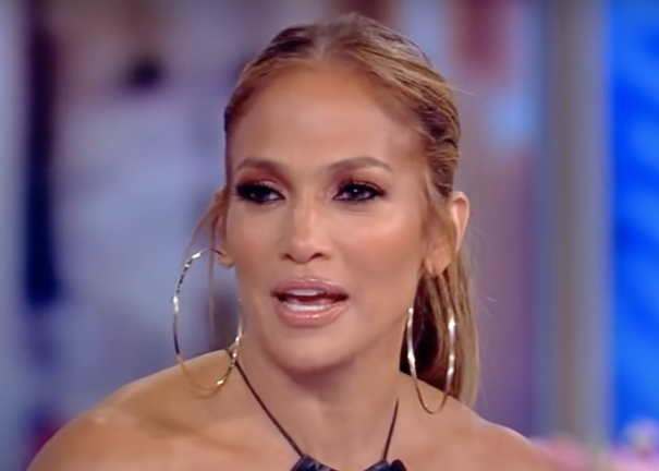 Jennifer Lopez being interviewed