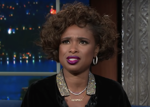 Jennifer Hudson being interviewed