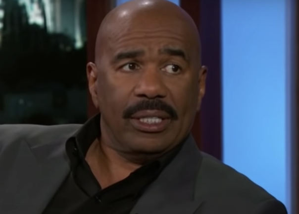 Steve Harvey being interviewed