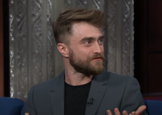 Daniel Radcliffe being interviewed