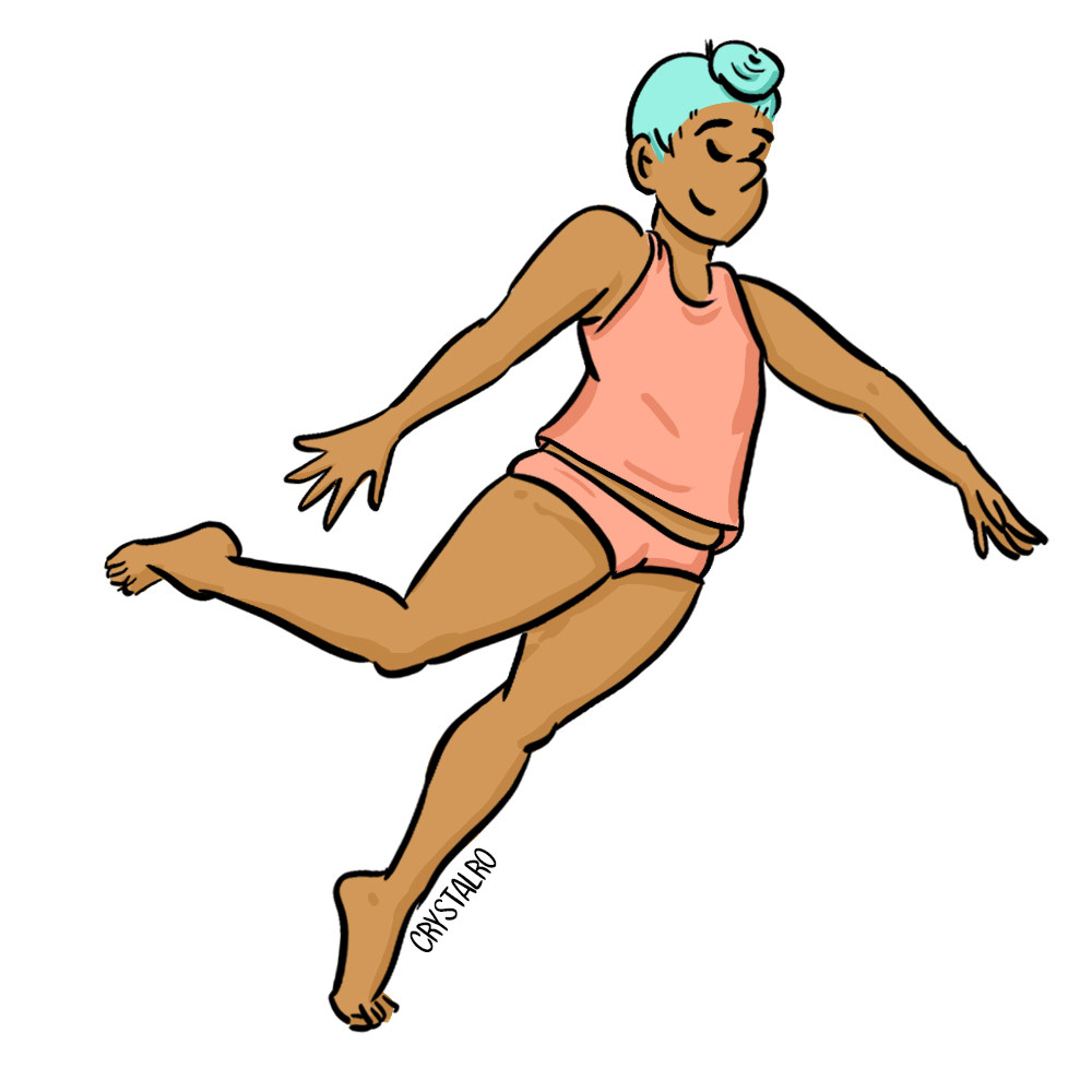 Illustration of a person looking like they&#x27;re floating on air