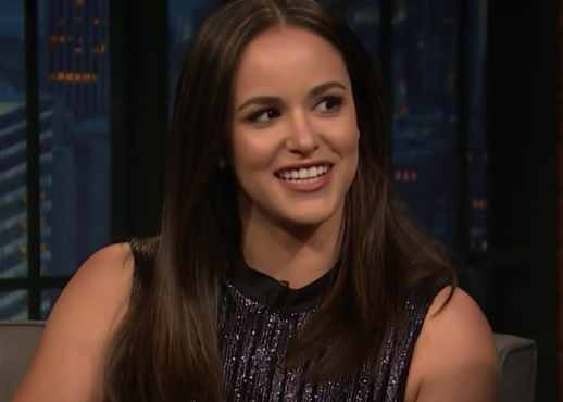 Melissa Fumero being interviewed