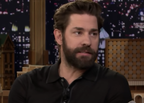 John Krasinski being interviewed