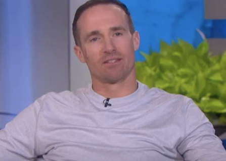 Drew Brees being interviewed